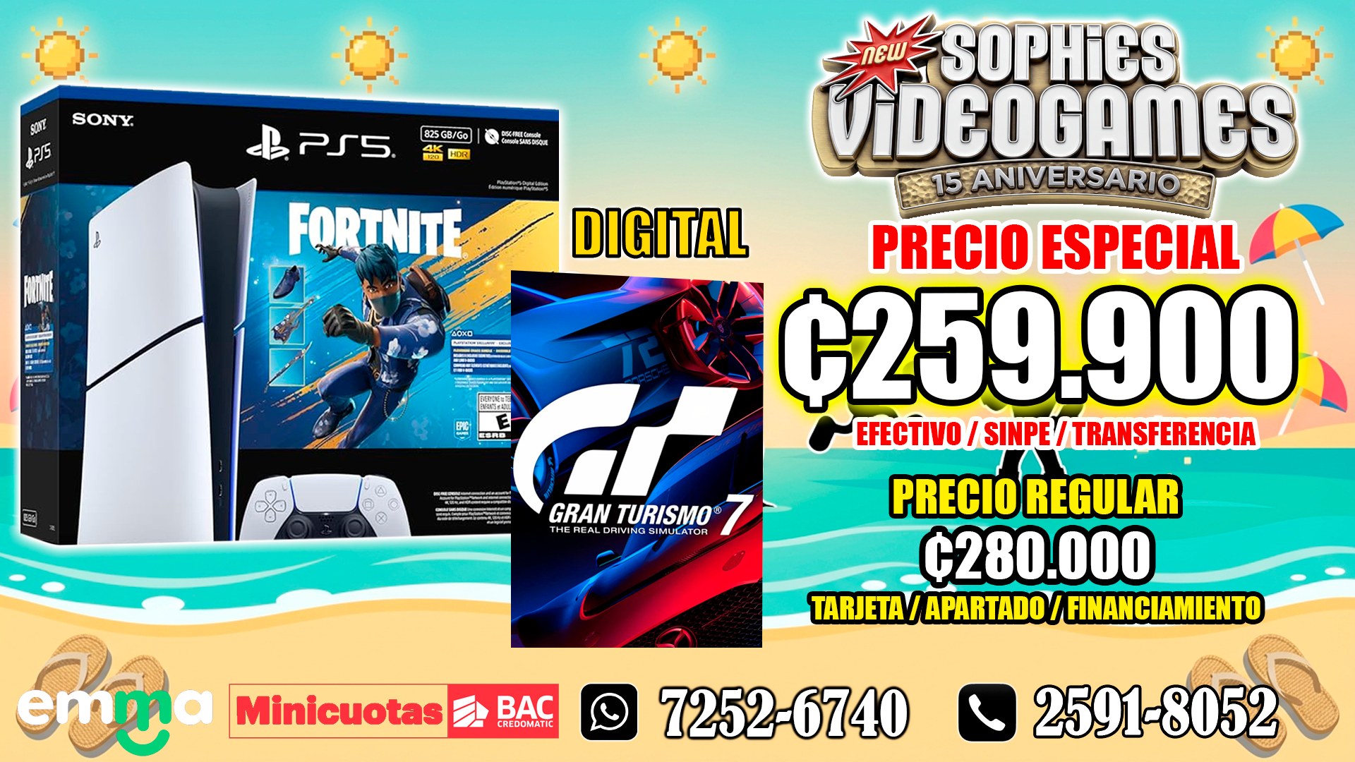 PS5 Digital + Fortnite Bundle + Gran Turismo 7