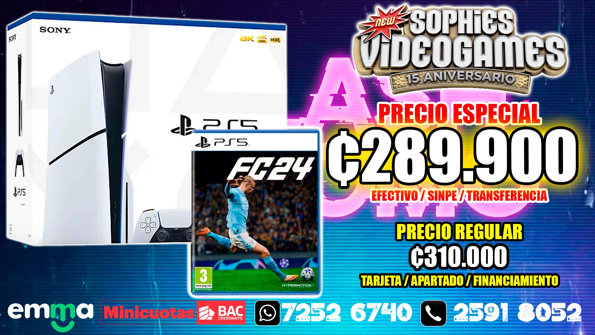 PS5 Slim Disco 1TB + EA Sports FC 24